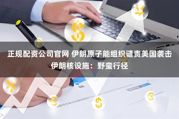 正规配资公司官网 伊朗原子能组织谴责美国袭击伊朗核设施：野蛮行径